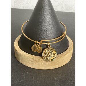 Alex And Ani Gold-Tone Aunt Charm Bangle Bracelet